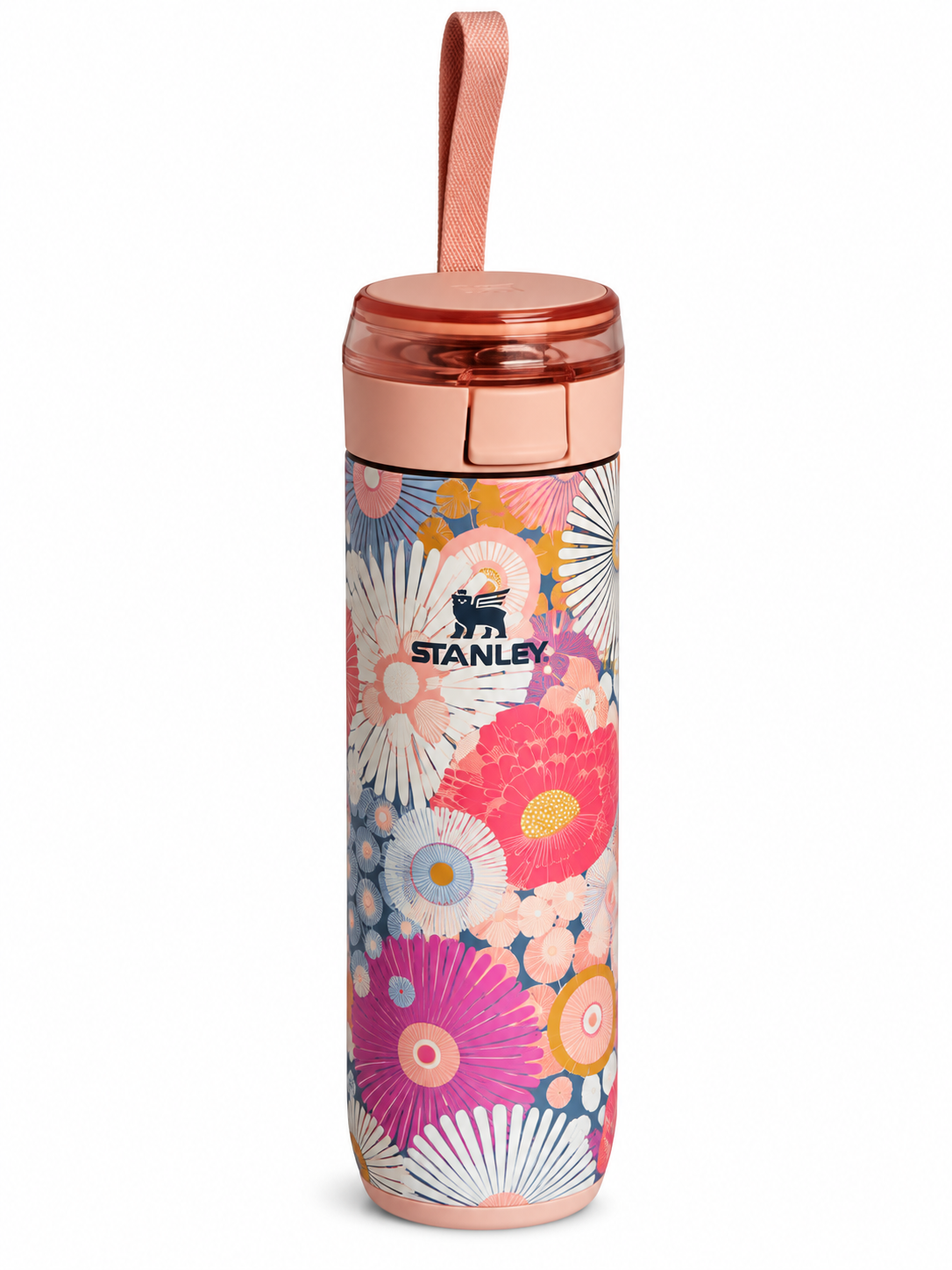 FLOWSTATE SPRING BOTTLE CELESTE Y ROSA FLORAL 20 OZ - Imagen 2